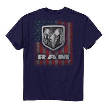Load image into Gallery viewer, RAM Logo USA Flag T-Shirt