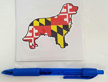 Load image into Gallery viewer, Maryland Flag Golden Retriever Vinyl Decal
