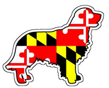 Load image into Gallery viewer, Maryland Flag Golden Retriever Vinyl Decal