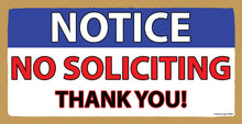 Load image into Gallery viewer, No Soliciting Wooden Sign