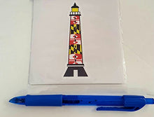Load image into Gallery viewer, Maryland Flag Lighthouse Vinyl Decal
