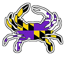 Load image into Gallery viewer, Large Purple Maryland Flag Crab Vinyl Decal