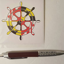 Load image into Gallery viewer, Maryland Flag Ship Wheel Vinyl Decal