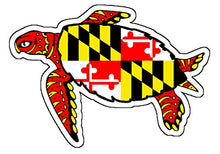 Load image into Gallery viewer, Maryland Flag Snapping Turtle Vinyl Decal