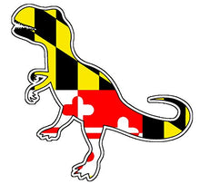 Load image into Gallery viewer, Maryland Flag Tyrannosaurus Rex Vinyl Decal