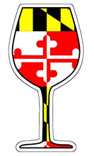 Load image into Gallery viewer, Maryland Flag Wine Glass Vinyl Decal