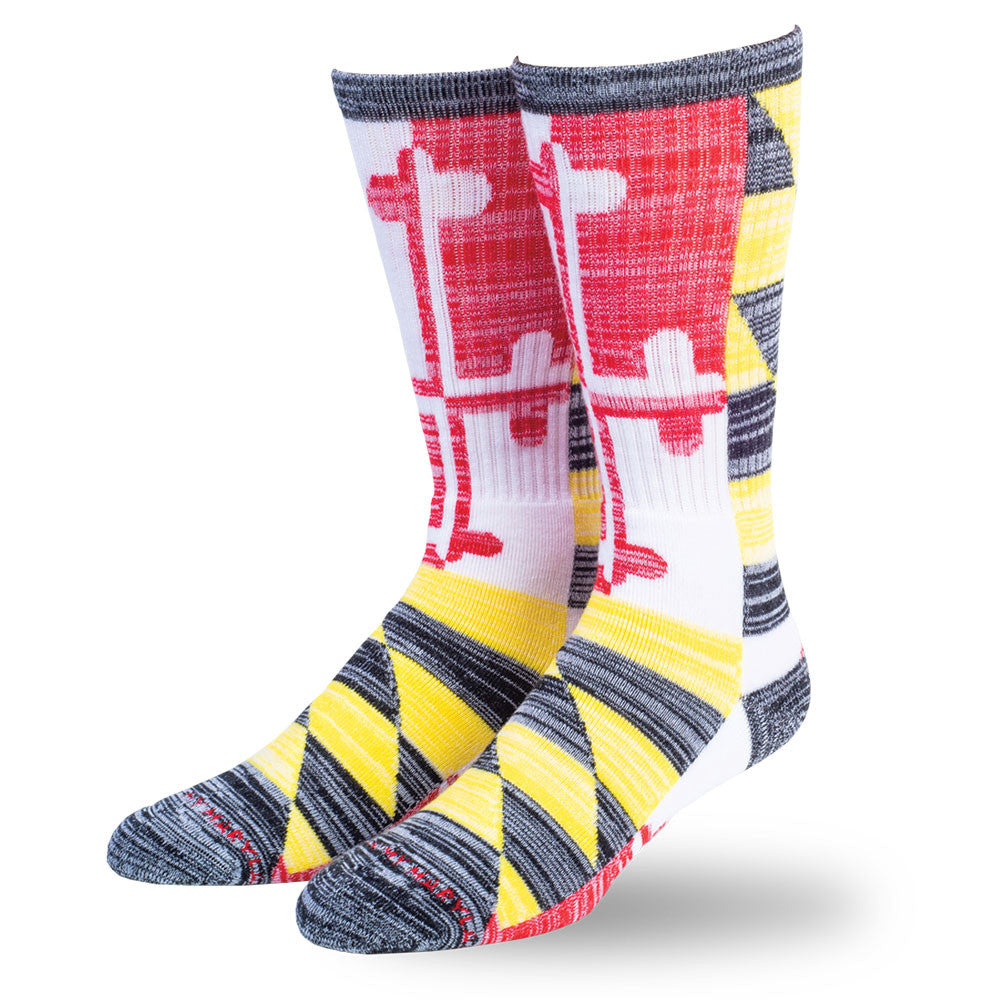 Maryland Flag Inside Out Crew Socks