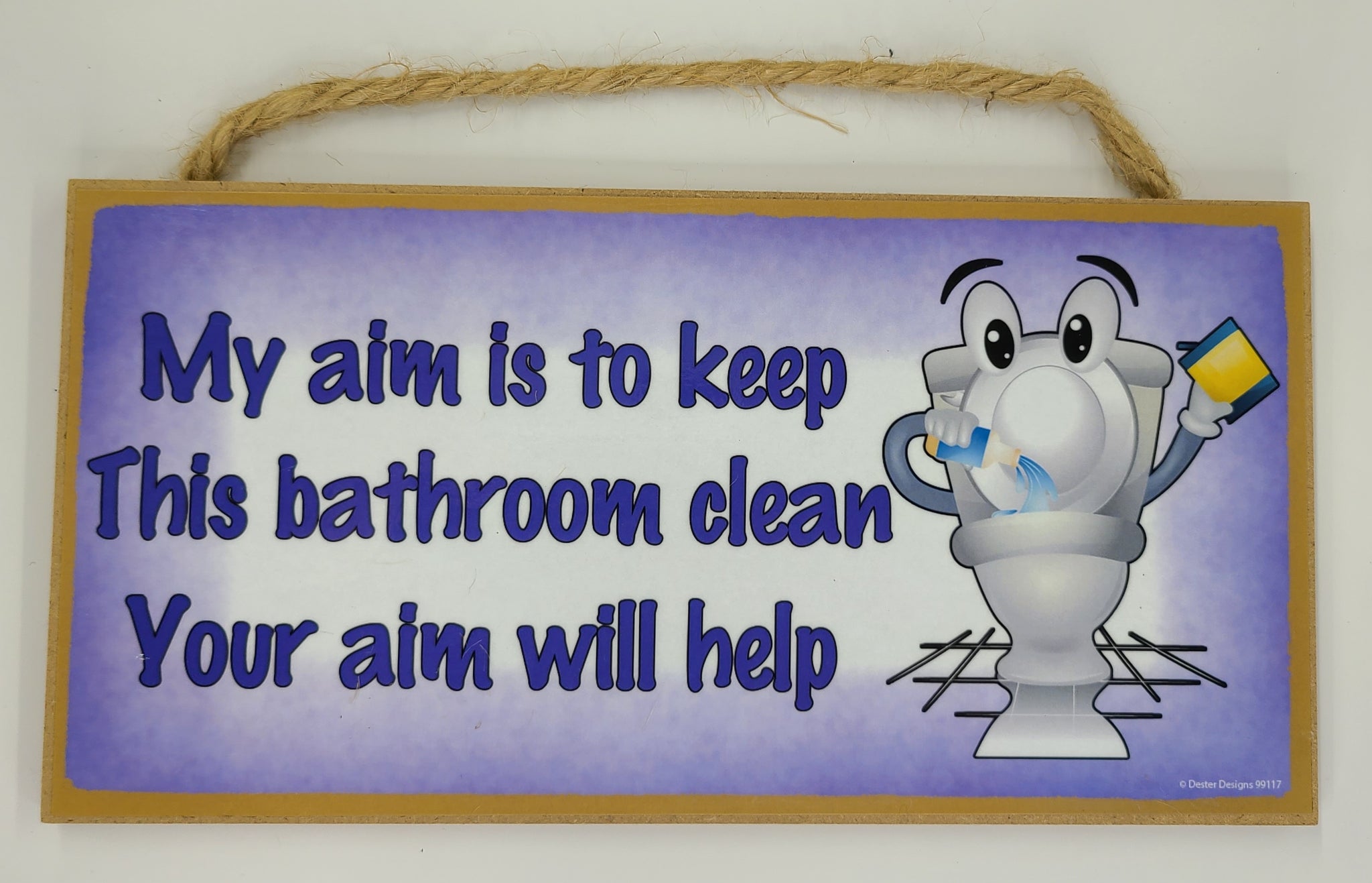 My Aim is to Keep This Bathroom Clean Your Aim Will Help Wooden Sign –  Beachology, image size:2048x1317