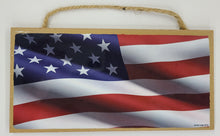 Load image into Gallery viewer, American Flag Wooden Sign
