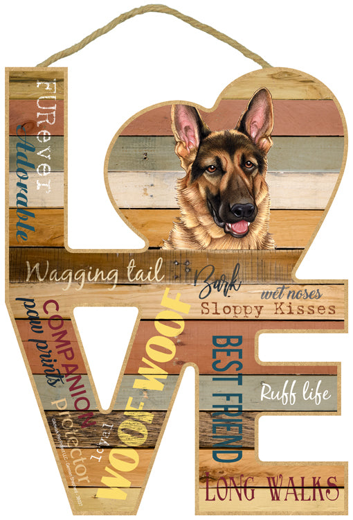 German Shepard Love Sign