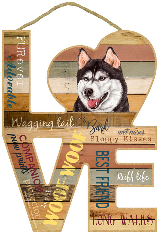 Siberian Husky Love Sign
