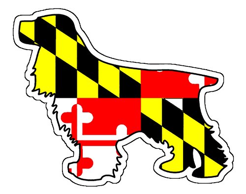 Maryland Flag Cocker Spaniel Vinyl Decal