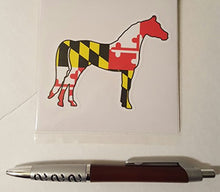 Load image into Gallery viewer, Maryland Flag Horse Vinyl Decal
