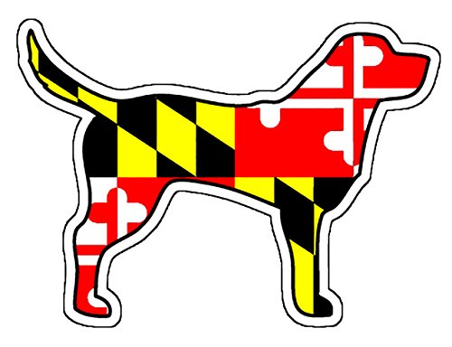 Maryland Flag Labrador Retriever Vinyl Decal