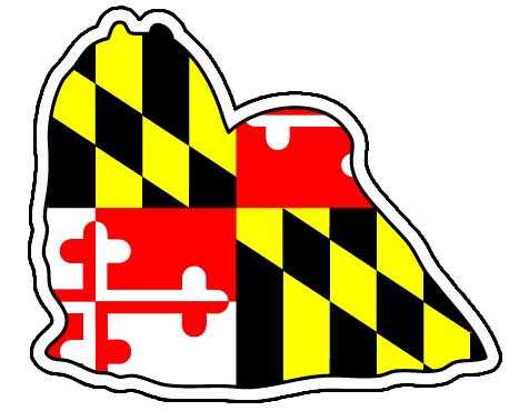 Maryland Flag Maltese Vinyl Decal