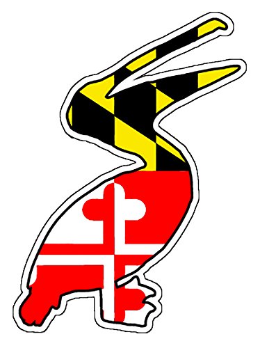 Maryland Flag Pelican Vinyl Decal