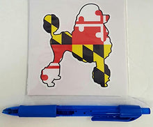 Load image into Gallery viewer, Maryland Flag Poodle Vinyl Decal
