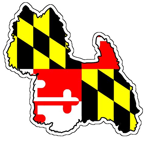 Maryland Flag Westie Vinyl Decal