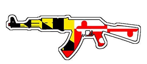 Maryland Flag Assault Rifle Vinyl Decal