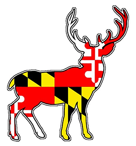 Maryland Flag Buck Vinyl Decal