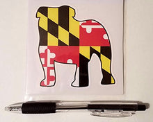 Load image into Gallery viewer, Maryland Flag Bulldog Vinyl Decal
