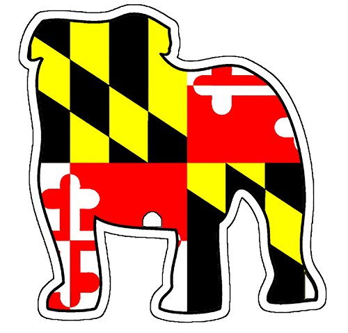 Maryland Flag Bulldog Vinyl Decal