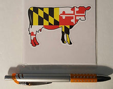 Load image into Gallery viewer, Maryland Flag Cow Vinyl Decal
