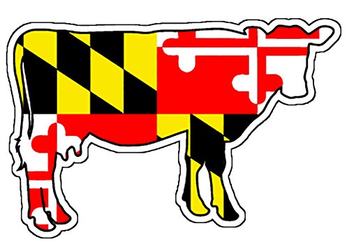 Maryland Flag Cow Vinyl Decal