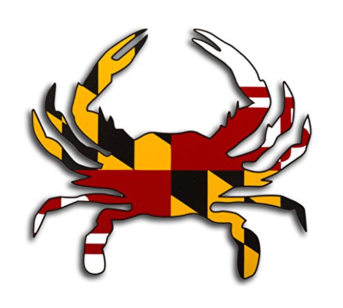 Maryland Flag Crab Sticker