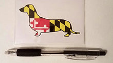 Load image into Gallery viewer, Maryland Flag Dachshund Vinyl Decal
