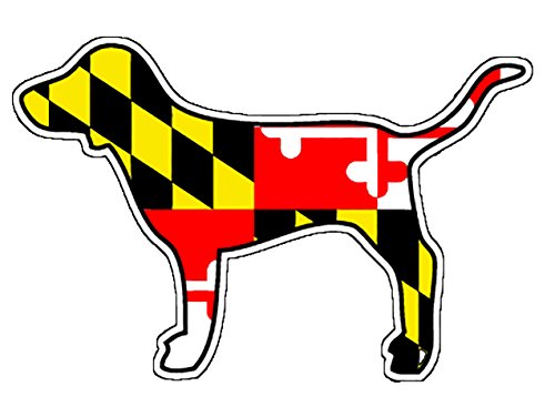 Maryland Flag Dog Vinyl Decal