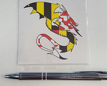 Load image into Gallery viewer, Maryland Flag Ryujin Dragon Vinyl Decal
