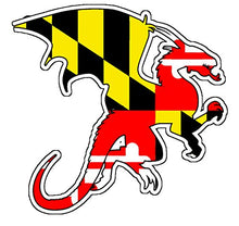 Load image into Gallery viewer, Maryland Flag Dragon Vinyl Decal
