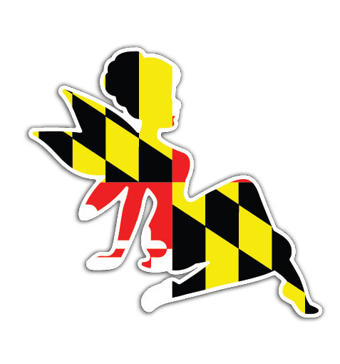 Maryland Flag Fairy Vinyl Decal