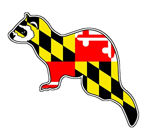 Maryland Flag Ferret Vinyl Decal