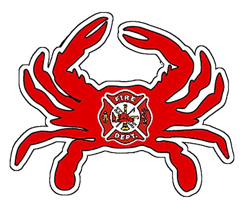 Large Firefighter Maryland Crab Vinyl Decal
