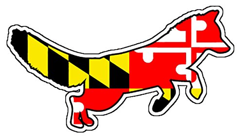 Maryland Flag Fox Vinyl Decal