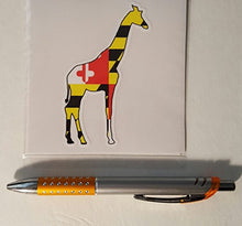 Load image into Gallery viewer, Maryland Flag Giraffe Vinyl Decal
