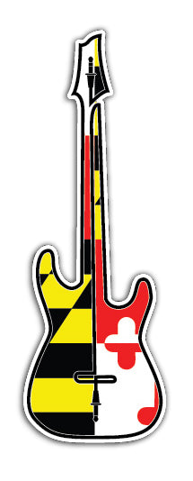 Maryland Flag Guitar Vinyl Decal