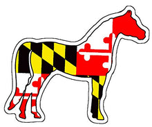 Load image into Gallery viewer, Large Maryland Flag Horse Vinyl Decal
