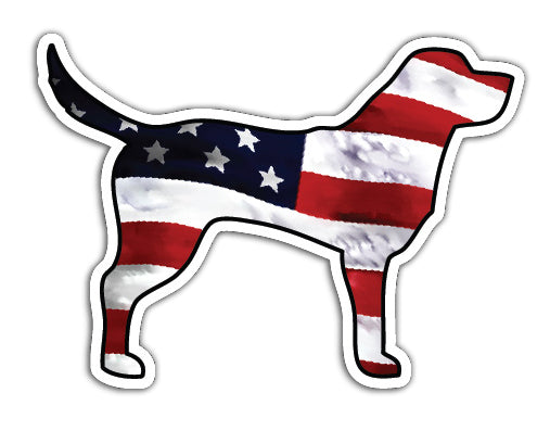 American Flag Labrador Retriever Vinyl Decal