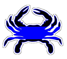 Load image into Gallery viewer, Large Blue Line Maryland Crab Vinyl Decal
