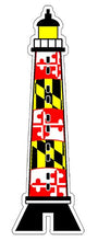 Load image into Gallery viewer, Maryland Flag Lighthouse Vinyl Decal
