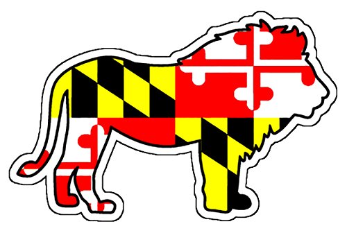 Maryland Flag Lion Vinyl Decal