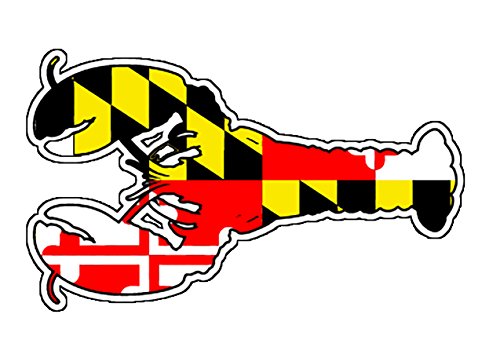 Maryland Flag Lobster Vinyl Decal