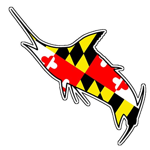 Maryland Flag Marlin Vinyl Decal