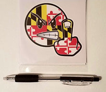 Load image into Gallery viewer, Maryland Flag Emoji With Middle Finger Vinyl Decal
