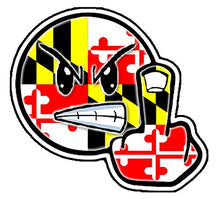 Load image into Gallery viewer, Maryland Flag Emoji With Middle Finger Vinyl Decal
