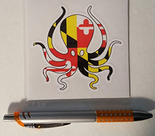 Load image into Gallery viewer, Maryland Flag Octopus Vinyl Decal
