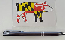 Load image into Gallery viewer, Maryland Flag Pig Vinyl Decal
